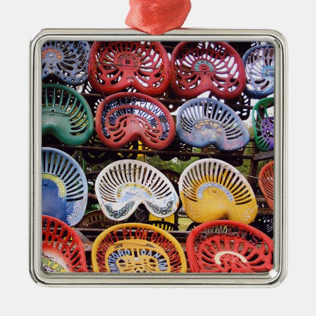 Adorno Metálico Asientos del tractor en la demostración del (Frente)