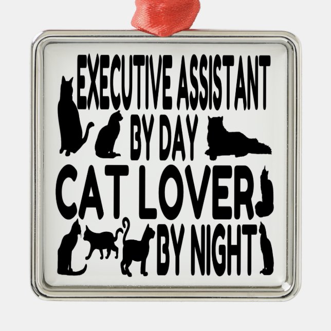 Adorno Metálico Asistente ejecutivo de Cat Lover (Frente)