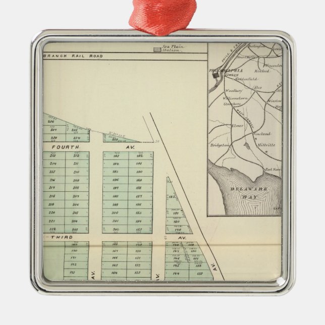 Adorno Metálico Asociación de la tierra de Brighton, lago (Frente)