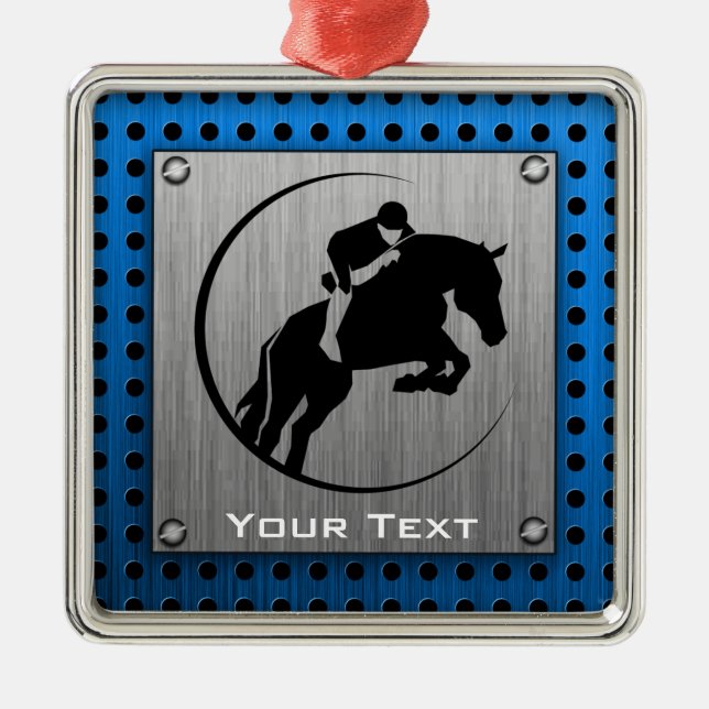 Adorno Metálico Aspecto Metalizado cepillado;Azul ecuestre (Frente)