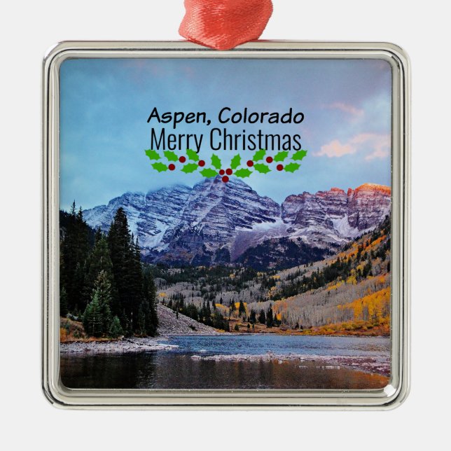 Adorno Metálico Aspen, Navidades de Colorado (Frente)