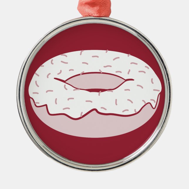 Adorno Metálico aspersión de donut (Frente)