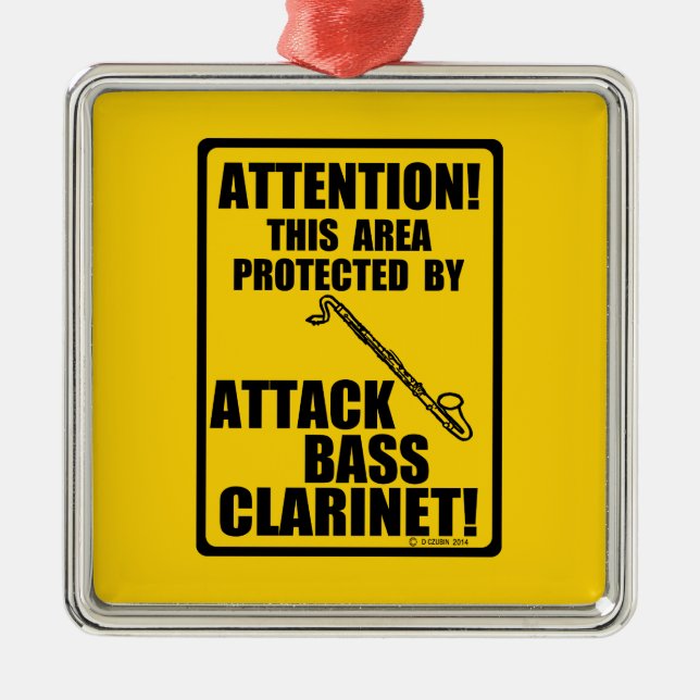 Adorno Metálico Atacar a Bass Clarinet (Frente)
