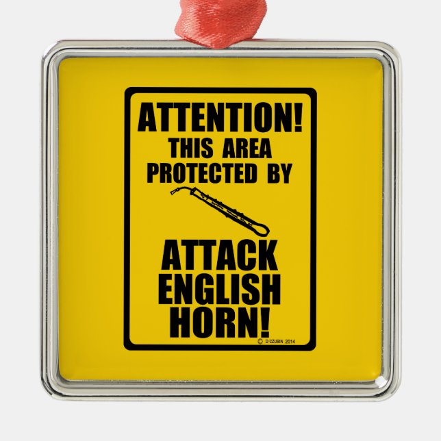 Adorno Metálico Atacar el Cuerno de Inglés (Frente)