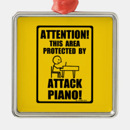 Adorno Metálico Atacar piano