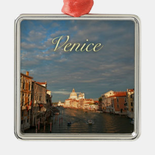 Adorno Metálico Atardecer en Venecia Italia