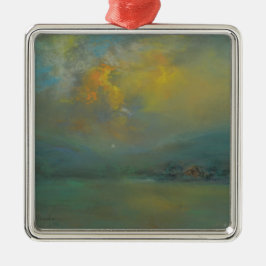 Adorno Metálico Atardecer sobre las colinas (por Glenn Cooper Hens