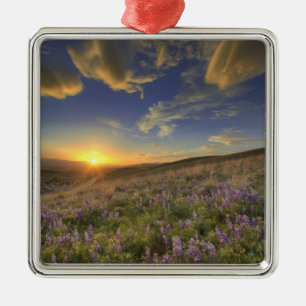 Adorno Metálico Atardecer sobre las montañas Bitterroot y vastas