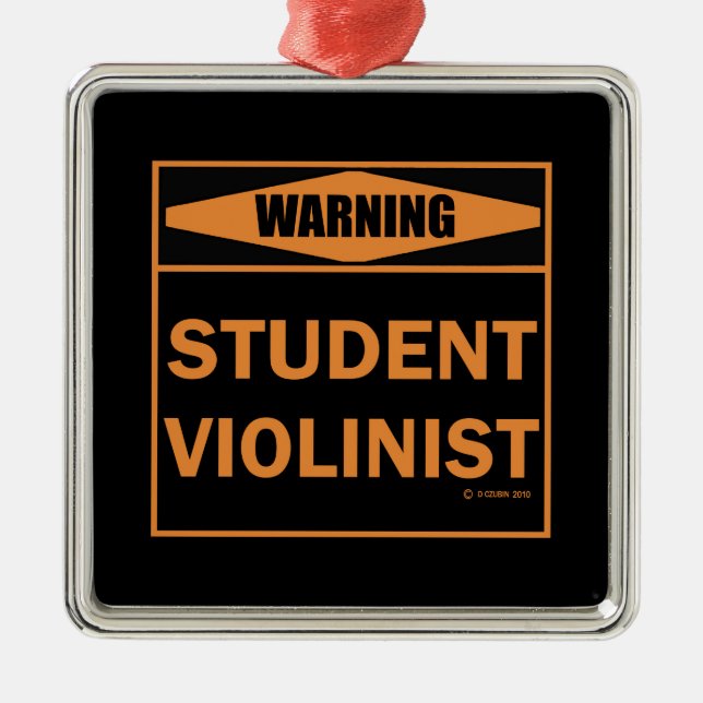 Adorno Metálico ¡Atención! ¡Estudiante Violinista! (Frente)
