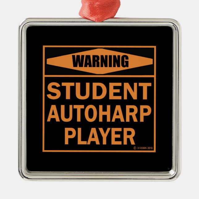 Adorno Metálico ¡Atención! ¡Jugador de Autoharp de Estudiantes! (Frente)