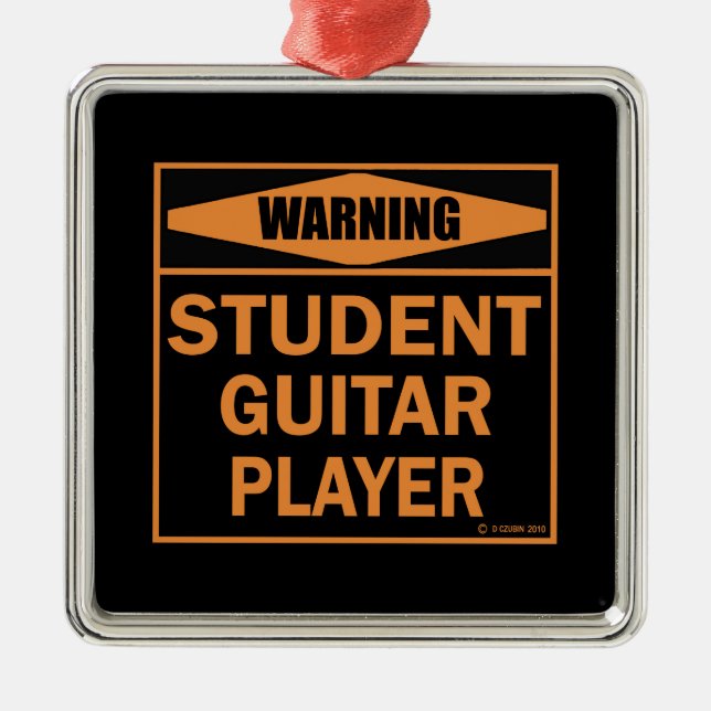 Adorno Metálico ¡Atención! ¡Jugador de guitarra estudiantil! (Frente)