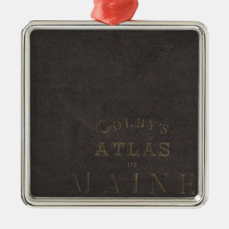 Adorno Metálico Atlas del estado de Maine