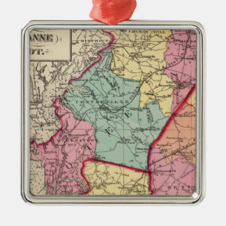 Adorno Metálico Atlas topográfico de los condados de Maryland
