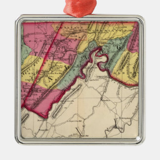 Adorno Metálico Atlas topográfico de los condados de Maryland