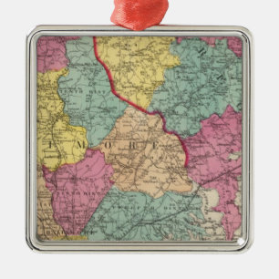 Adorno Metálico Atlas topográficos de los condados de Maryland 3