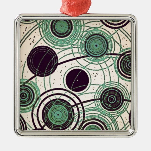 Adorno Metálico átomos y electrones (Frente)