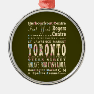 Adorno Metálico Atracciones y lugares famosos de Toronto, Canadá