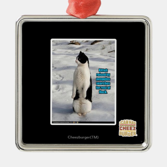 Adorno Metálico Aumentado por los pingüinos (Frente)