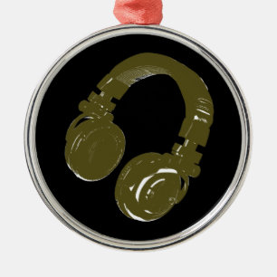 Adorno Metálico auriculares de DJ