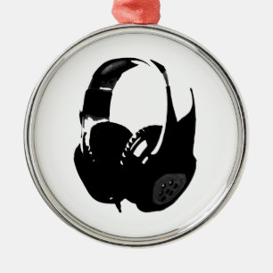 Adorno Metálico Auriculares de Pop Art