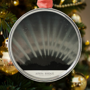 Adorno Metálico Aurora Borealis Trouvelot 1881, Navidades restaura