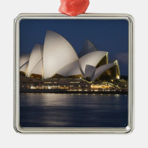 Adorno Metálico Australia, Sydney. Casa de la Ópera por la noche e