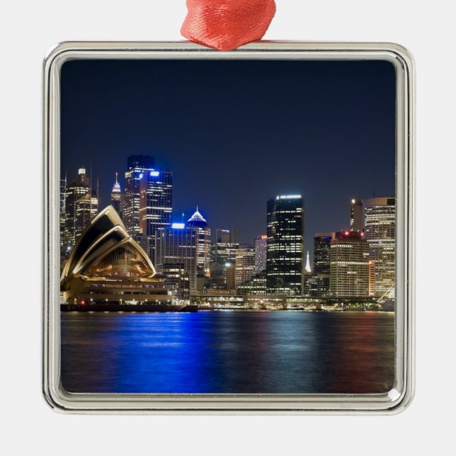 Adorno Metálico Australia, Sydney. Skyline con Ópera vista (Frente)