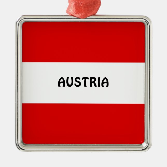 Adorno Metálico AUSTRIA:Bandera de Austria (Frente)