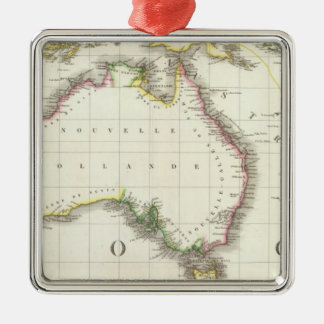 Adorno Metálico Austria y mapa grabado Indonesia