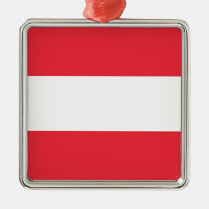 Adorno Metálico Austrian Flag (Austria) Ceramic Ornament