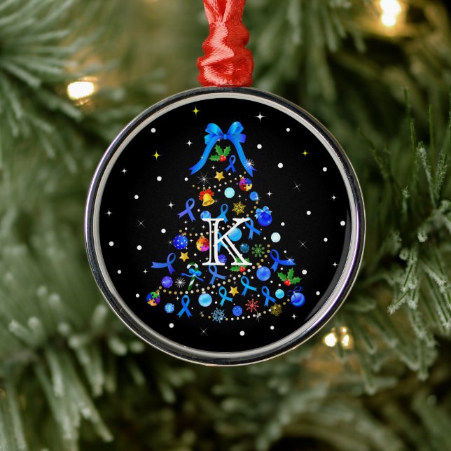 Adorno Metálico Autismo Árbol de Navidad Azul (Árbol)