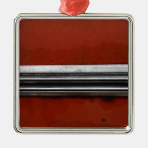 Adorno Metálico Auto vintage de Junk Yard, pintura antigua roja y 