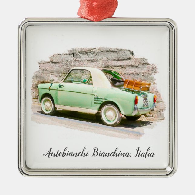 Adorno Metálico Autobianchi Bianchina| Minicar de Italia (Frente)