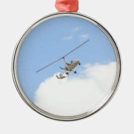 Adorno Metálico Autogiro en vuelo