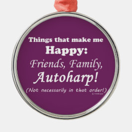 Adorno Metálico Autoharp me hace feliz