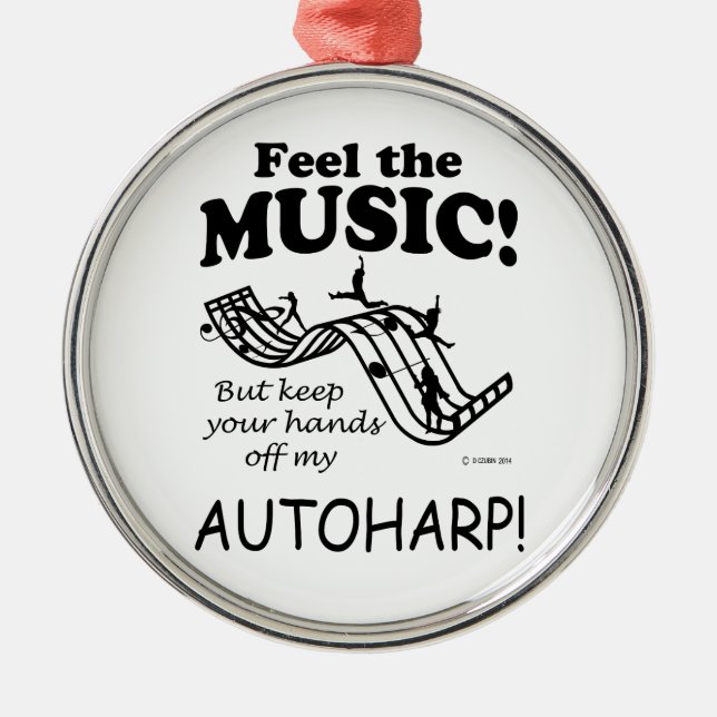 Adorno Metálico Autoharp Siente La Música (Frente)