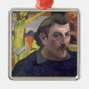 Adorno Metálico Autorretrato de Paul Gauguin el con el Chris