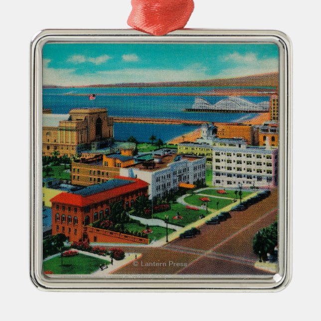 Adorno Metálico Avenida de desatención del océano, mostrando el (Frente)