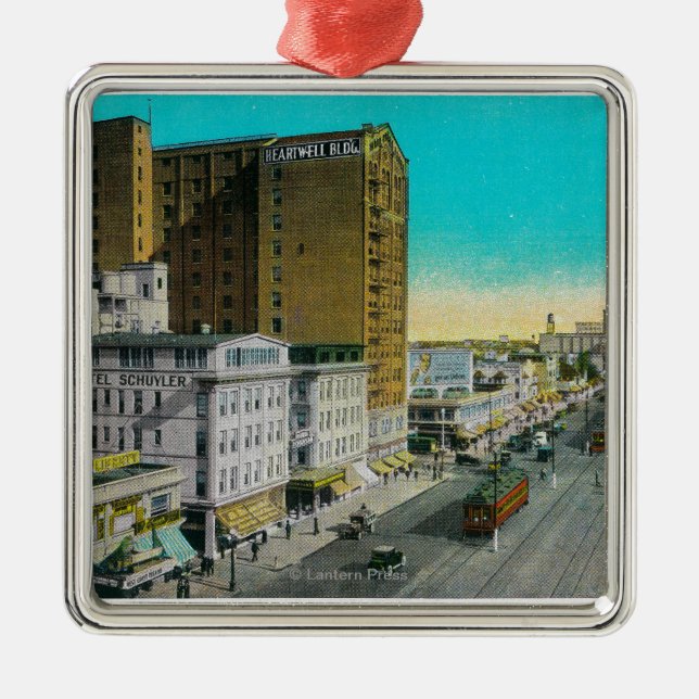 Adorno Metálico Avenida del océano que parece del este, Long Beach (Frente)