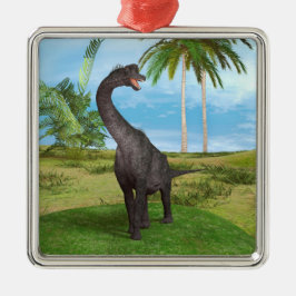 Adorno Metálico Aventura de dinosaurio de cuello largo en la selva