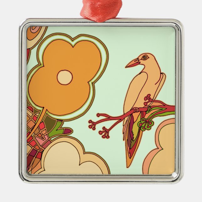 Adorno Metálico Aves caprichosas (Frente)