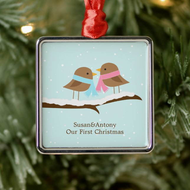 Adorno Metálico Aves de amor (Árbol)