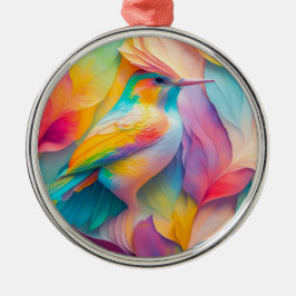 Adorno Metálico Aves de fantasía Pájaro de seda