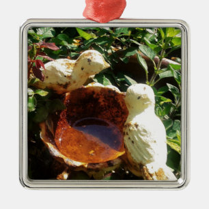 Adorno Metálico Aves de hierro fundido en el jardín