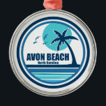 Adorno Metálico Aves de palmeras de Avon Beach North Carolina<br><div class="desc">Extensiones de arena acompañadas de dunas onduladas describen las playas de Avon North Carolina. El muelle de pesca de Avon es un punto de encuentro popular.</div>