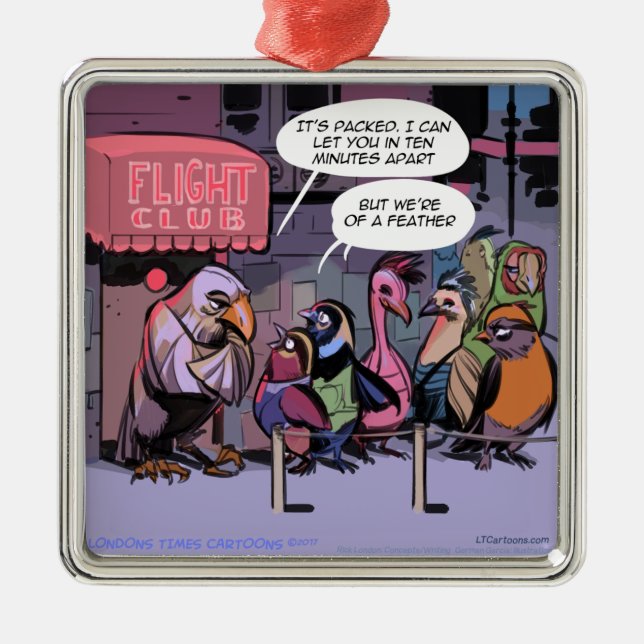 Adorno Metálico Aves Graciosas De Una Pluma (Frente)