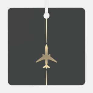 Adorno Metálico Aviación minimalista