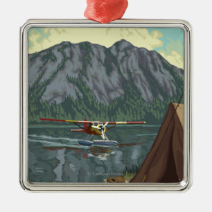 Adorno Metálico Avión y pesca - nacional de Bush de Yellowstone