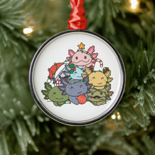Adorno Metálico Axolotl Árbol de Navidad Divertidos Navidades de a