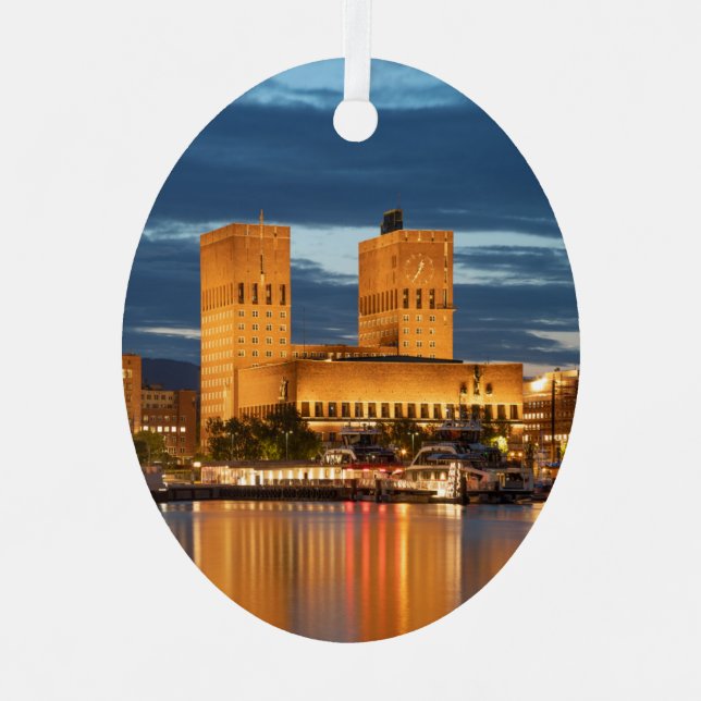 Adorno Metálico Ayuntamiento de Oslo Noruega (Anverso)